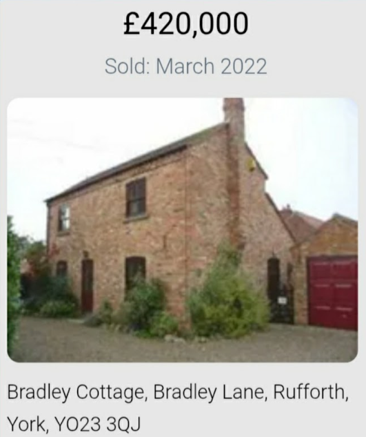 Sale of Bradley Cottage 2022